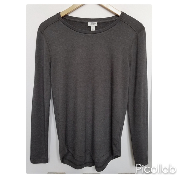 J. Crew 'Dark Gray' Long Sleeve Tee - Picture 3 of 5